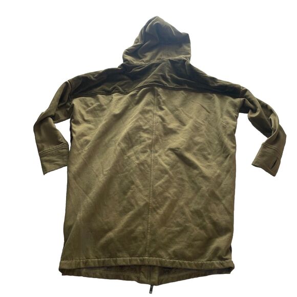 Nicolas K Cheyenne Sweatshirt Hoodie‎ XS Jacket Buttons Zip Velour Trim Green - Picture 3 of 8